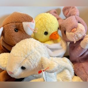 Ty Easter 🐣 collection beanie babies set bunny rabbits chick lamb